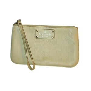 Kate Spade - Tan Soft Pebble Leather Zip Pouch / Wallet